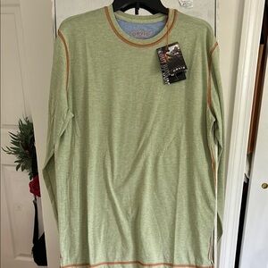 Orvis Green Long Sleeve Tee with Classic Crew Neck